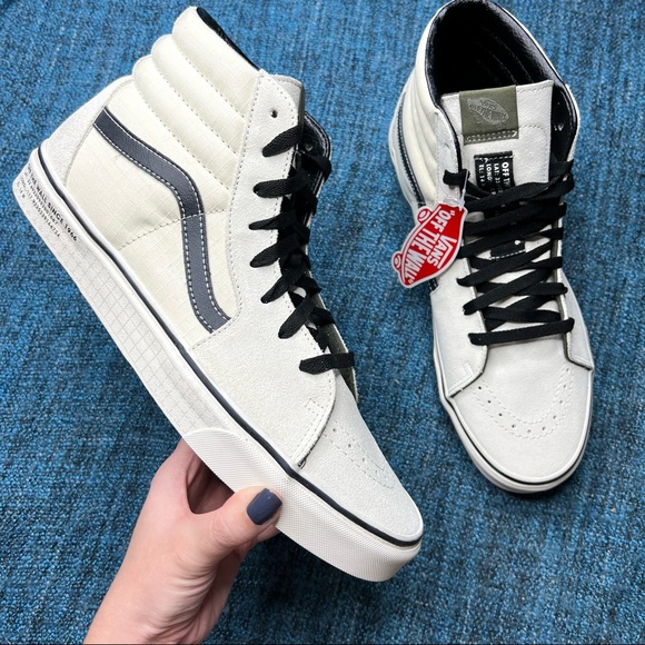 Vans | Shoes | Nwt Vans Sk8hi 66 Supply Sneakers In Antique White And Black  | Poshmark